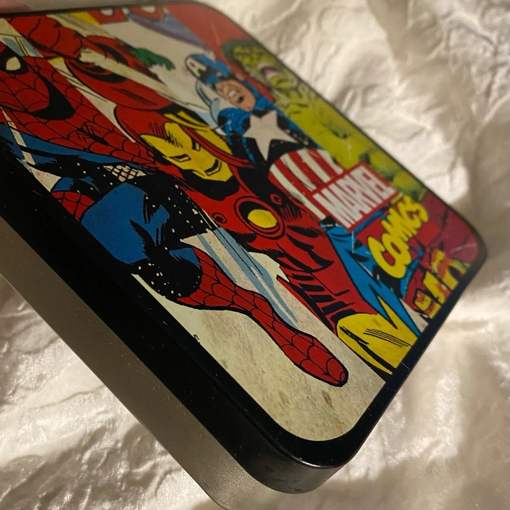 NWT Marvel Comics Leather Trifold Hulk Spider-Man Wallet Collector’s Container - Picture 4 of 7